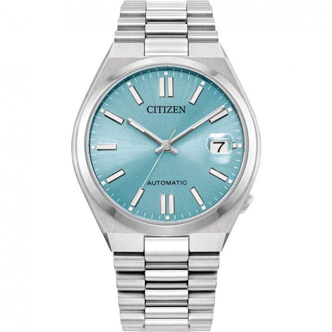 37mm Stainless Steel Ice Blue 'Tsuyosa' Automatic Watch
