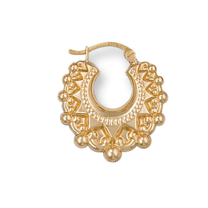 9ct Gold Victorian Bobble Creoles 