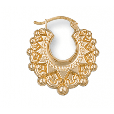 9ct Gold Victorian Bobble Creoles 