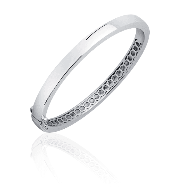 Bold Silver Bangle 