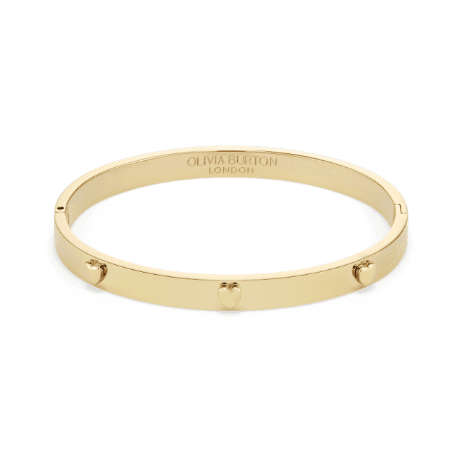 Classic Mini Heart Gold Plated Bangle 
