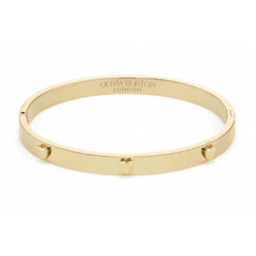 Classic Mini Heart Gold Plated Bangle 