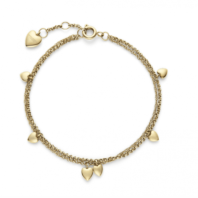 Classic Mini Heart Gold Plated Bracelet 