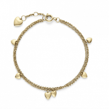 Classic Mini Heart Gold Plated Bracelet 