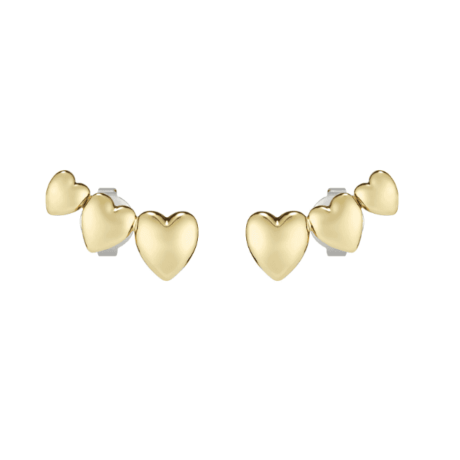 Classic Mini Heart Gold Plated Stud Earrings 