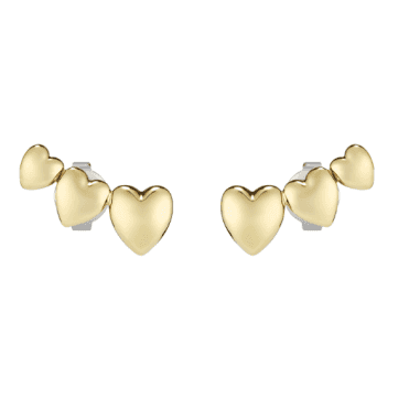 Classic Mini Heart Gold Plated Stud Earrings 