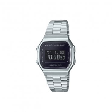 Classic Stainless Steel Digital Alarm Chronograph Watch A168WEM-1EF