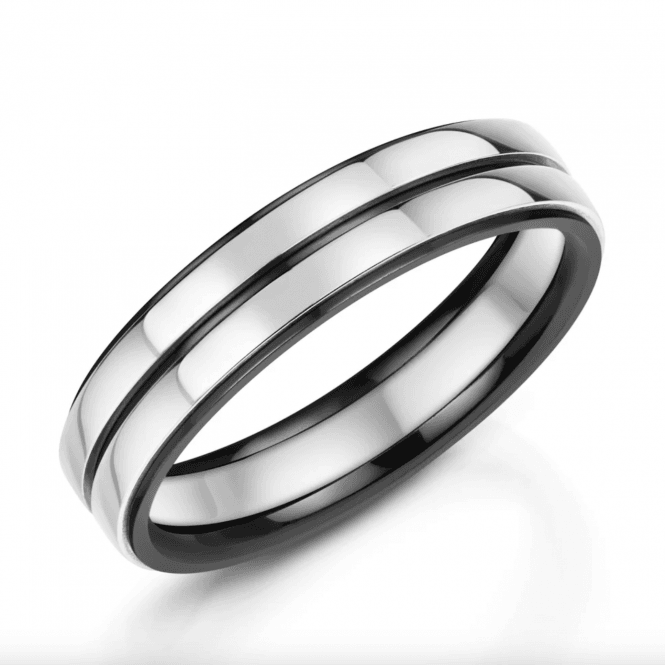 Duo Black Zirconium 5.5mm Wedding Ring
