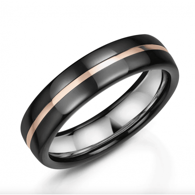 Duo Black Zirconium 6mm Wedding Ring