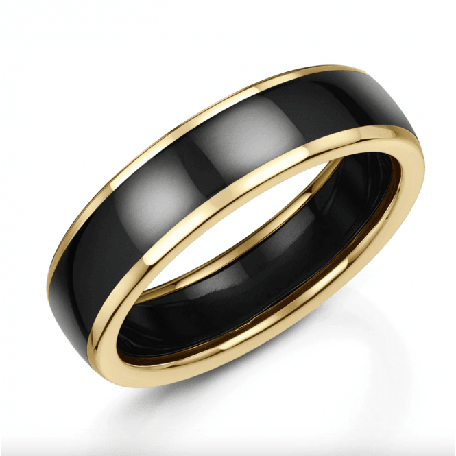 Duo Black Zirconium 6mm Wedding Ring