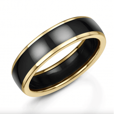 Duo Black Zirconium 6mm Wedding Ring