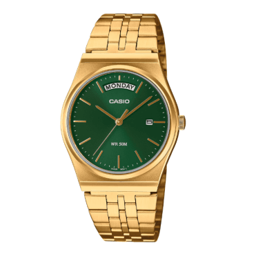Gold Plated Retro Green Dial Watch 