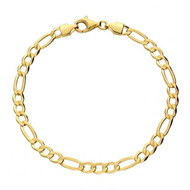 Gold Plated Sterling Silver Figaro Bracelet
