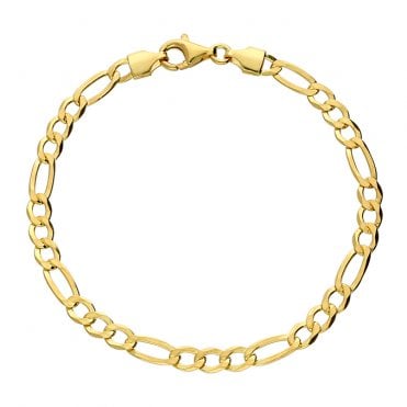 Gold Plated Sterling Silver Figaro Bracelet