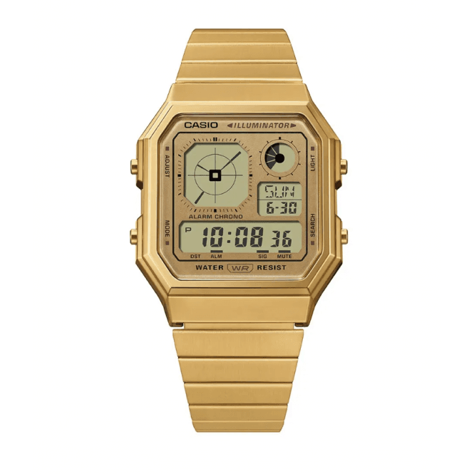 Gold Plated Vintage Digital Watch