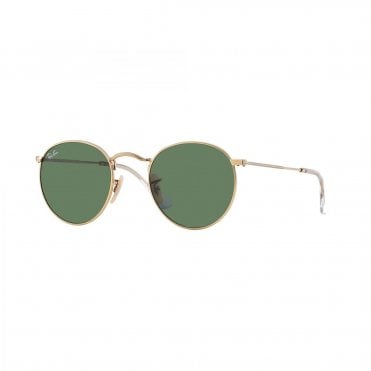 Gold ROUND METAL Sunglasses RB3447 001 50 