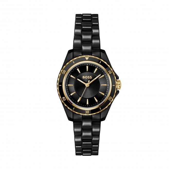 Ladies' Black Ceramic Sage Aqua Watch