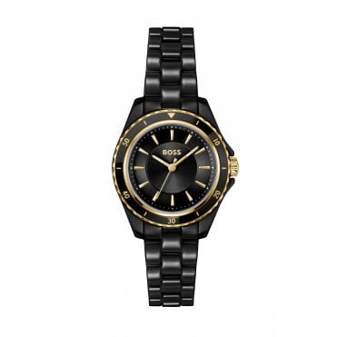 Ladies' Black Ceramic Sage Aqua Watch