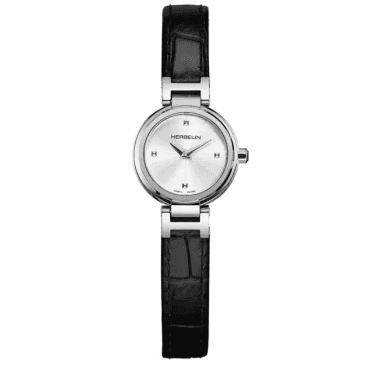 Ladies' Black Leather Lady H Watch