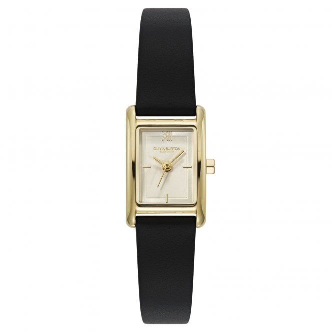 Ladies' Black Leather Mini Grove Watch