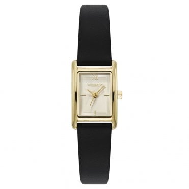 Ladies' Black Leather Mini Grove Watch