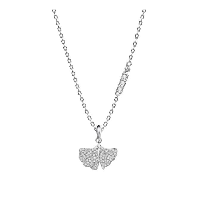 Ladies' Cubic Zirconia Ginkgo Necklace