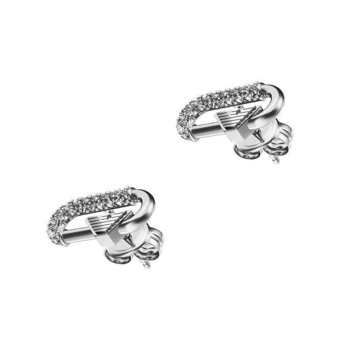 Ladies' Cubic Zirconia Logo Essence Earrings