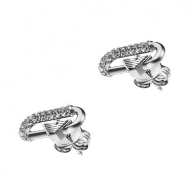 Ladies' Cubic Zirconia Logo Essence Earrings