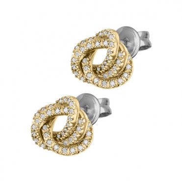 Ladies' Cubic Zirconia Siganture Knot Earrings