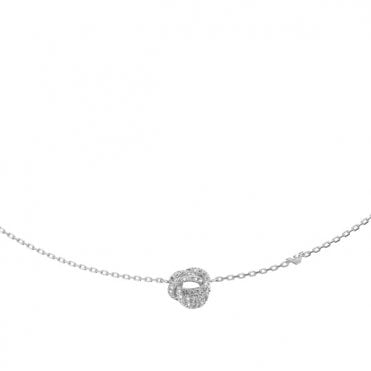 Ladies' Cubic Zirconia Siganture Knot Necklace