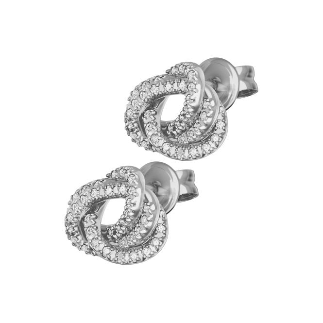 Ladies' Cubic Zirconia Signature Knot Earrings