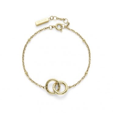 Ladies' Gold Plated Amity Interlock Bracelet