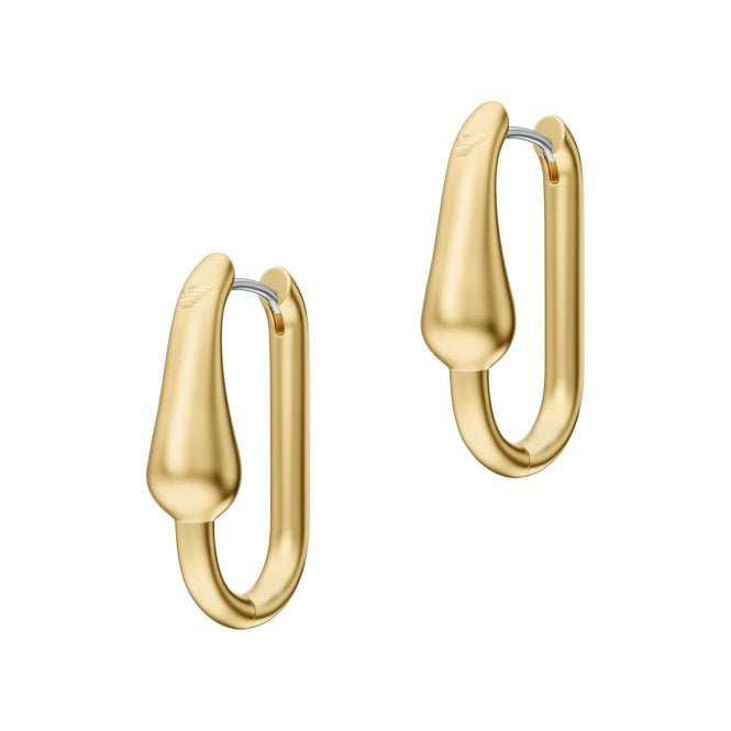Ladies' Gold Plated Artful Link Earrings