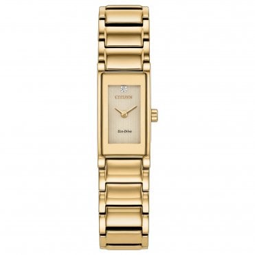 Ladies' Gold Plated Axiom Eco-Drive Watch
