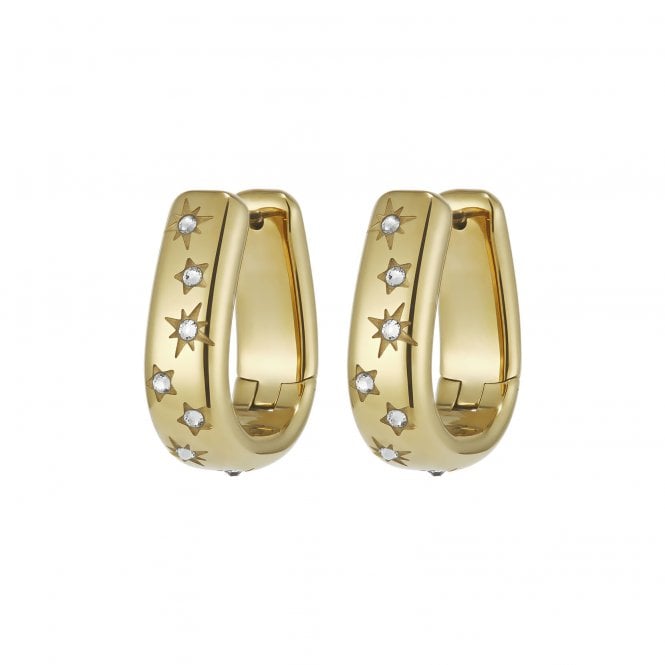 Ladies' Gold Plated Celestial Crystal Earrings