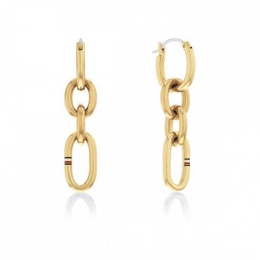 Ladies' Gold Plated Contrast Earrings