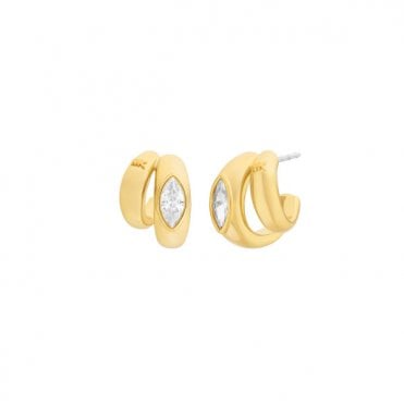 Ladies' Gold Plated Cubic Brilliance Earrings