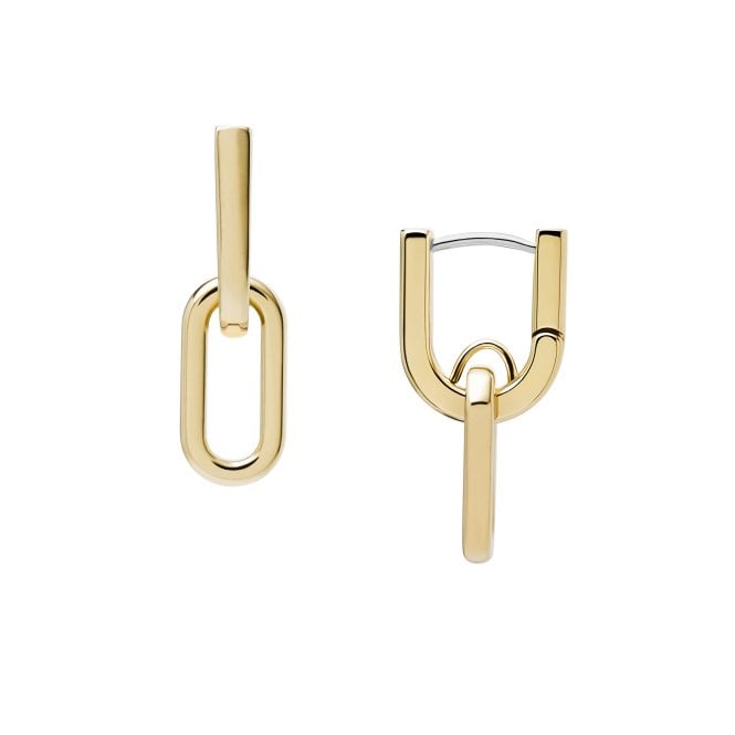Ladies' Gold Plated D Link Heritage Earrings