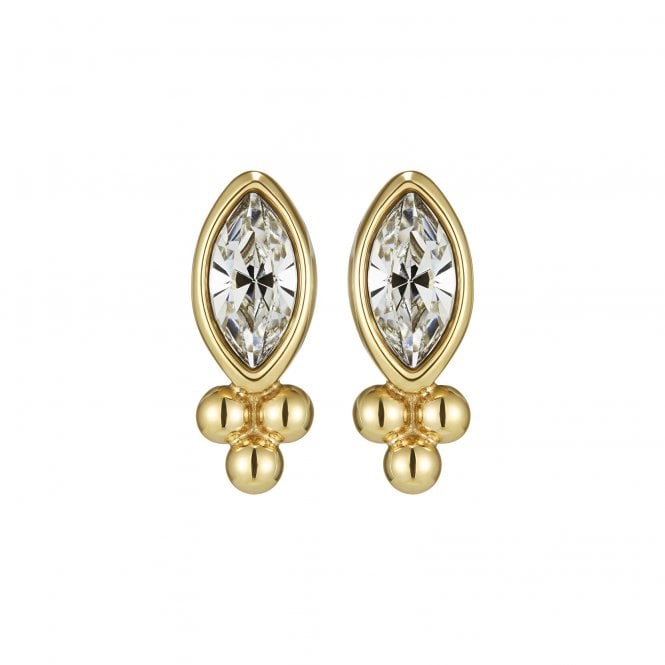Ladies' Gold Plated Dainty Stud Earrings 