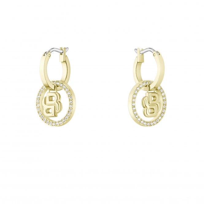 Ladies' Gold Plated Double B Divine Earrings
