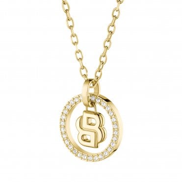 Ladies' Gold Plated Double B Divine Necklace