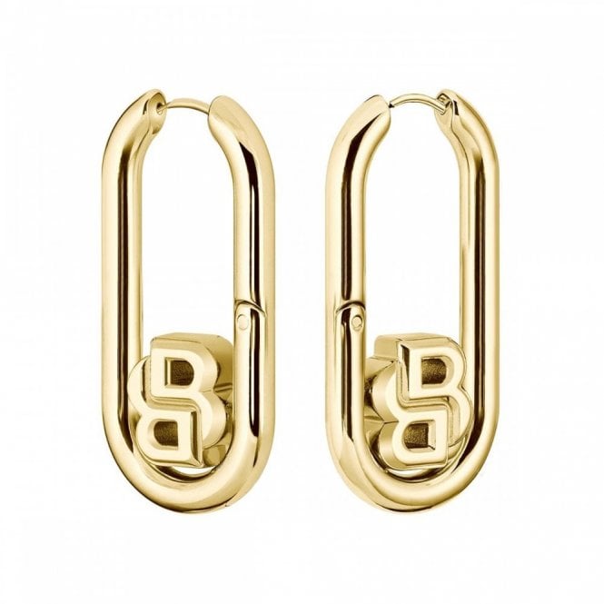 Ladies' Gold Plated Double B Earrings