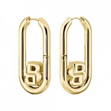 Ladies' Gold Plated Double B Earrings