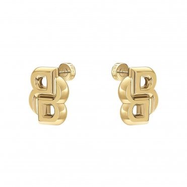 Ladies' Gold Plated Double B Earrings