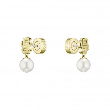 Ladies' Gold Plated Double B Mirelle Earrings