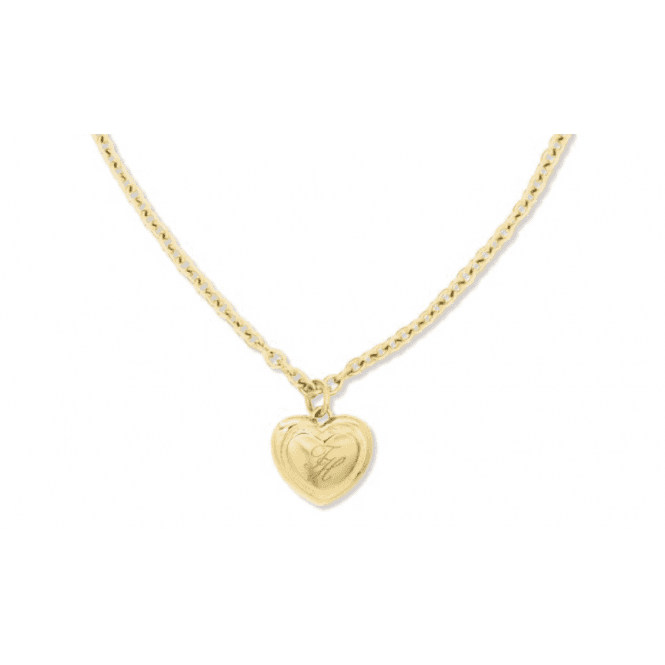 Ladies' Gold Plated Heart Charm Necklace