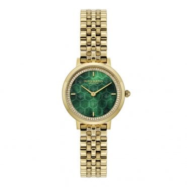 Ladies' Gold Plated Honeycomb Watch
