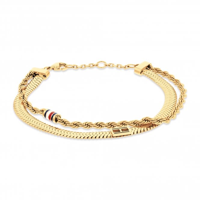Ladies' Gold Plated Layered Set Bracelet