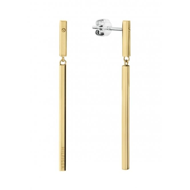 Ladies' Gold Plated Linear Earrings