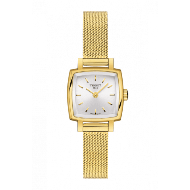 Ladies' Gold Plated Mesh Lovely Square Watch
